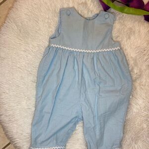 Adorable Light Blue Baby Girl Romper Ruffle 6 mo (x-)